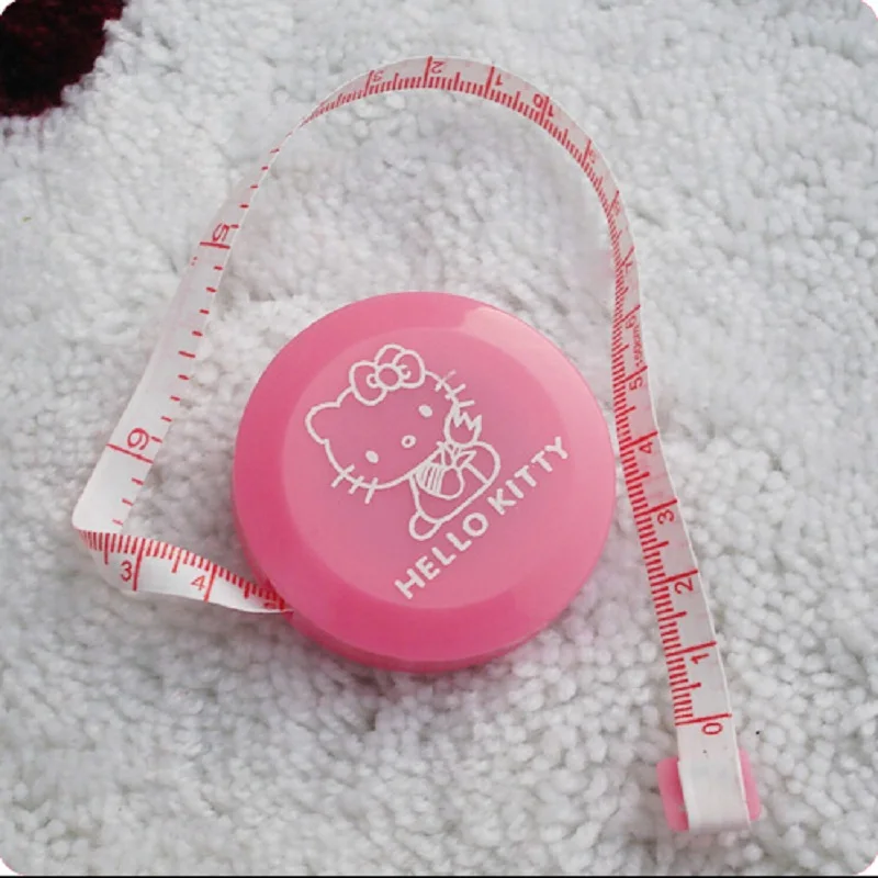 

1.5 Meter Long Cute Kawaii Hello Kitty Roll Automatic Stretch Ruler Stationery Sewing Measure Ruler DIY Tool Gift Household