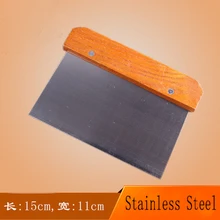 Из нержавеющей стали с деревянной ручкой скребок для крема нож для мыла режущее мыло железо из нержавеющей стали Режущий нож Инструменты для выпечки Кухонные инструменты