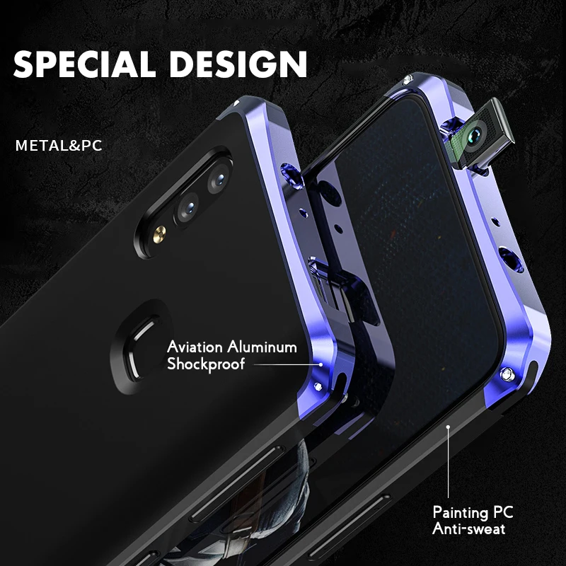 ADKO ударопрочный армированный Жесткий задний металлический чехол для Vivo Nex полная