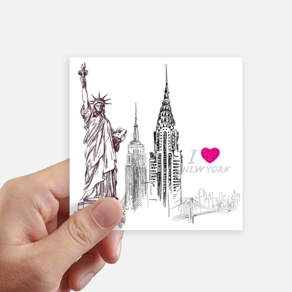 

DIYthinker I Love New York America Country City Square Stickers 10cm Wall Suitcase Laptop Motobike Decal 8pcs