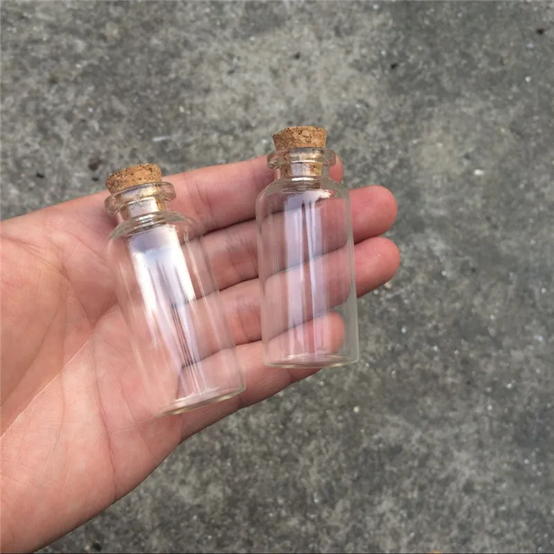 27*58*12.5mm 20ml Glass Bottles With Cork Small Transparent Mini Empty Glass Vials Jars 100pcs/lot