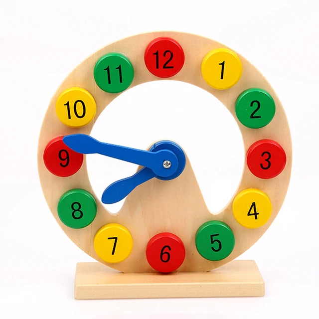 Buy 20*20*7cm Digital clock Wooden toys educational