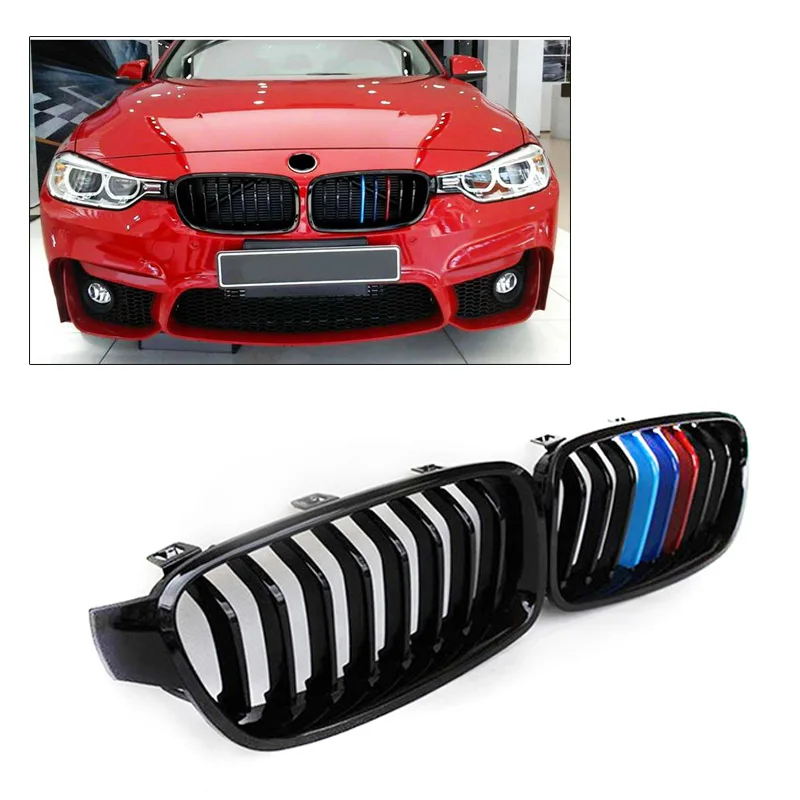 

Front Grille M Color Grill For BMW F30 Sedan & F31 Touring 328i 335i 316d 318d 2012 2013 2014 2015 2016 2017 2018 Glossy Black