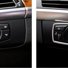 Для BMW X6 E71 2009 2010 2011 2012 2013 Нержавеющая сталь тюнинг головной свет переключатель Управление декоративная накладка Отделка 1 шт