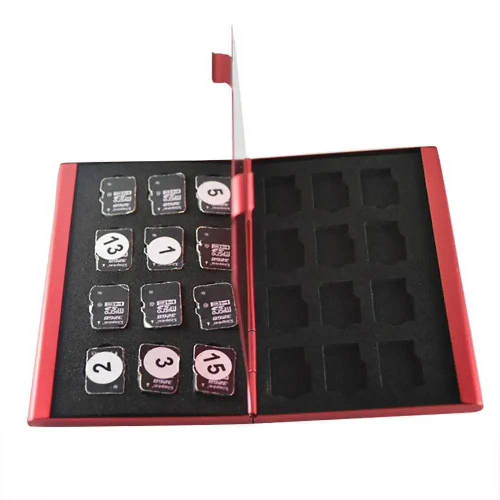 

Hot Portable Aluminium 2-layer Dust-proof 24 Slots TF Micro SD Card Storage Case