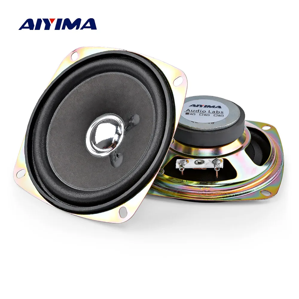 

AIYIMA 2Pcs 3.5 Inch Portable Audio Speakers 4 Ohm 8W Full Range Sound Speaker Column Loudspeaker DIY Amplifier Home Theater