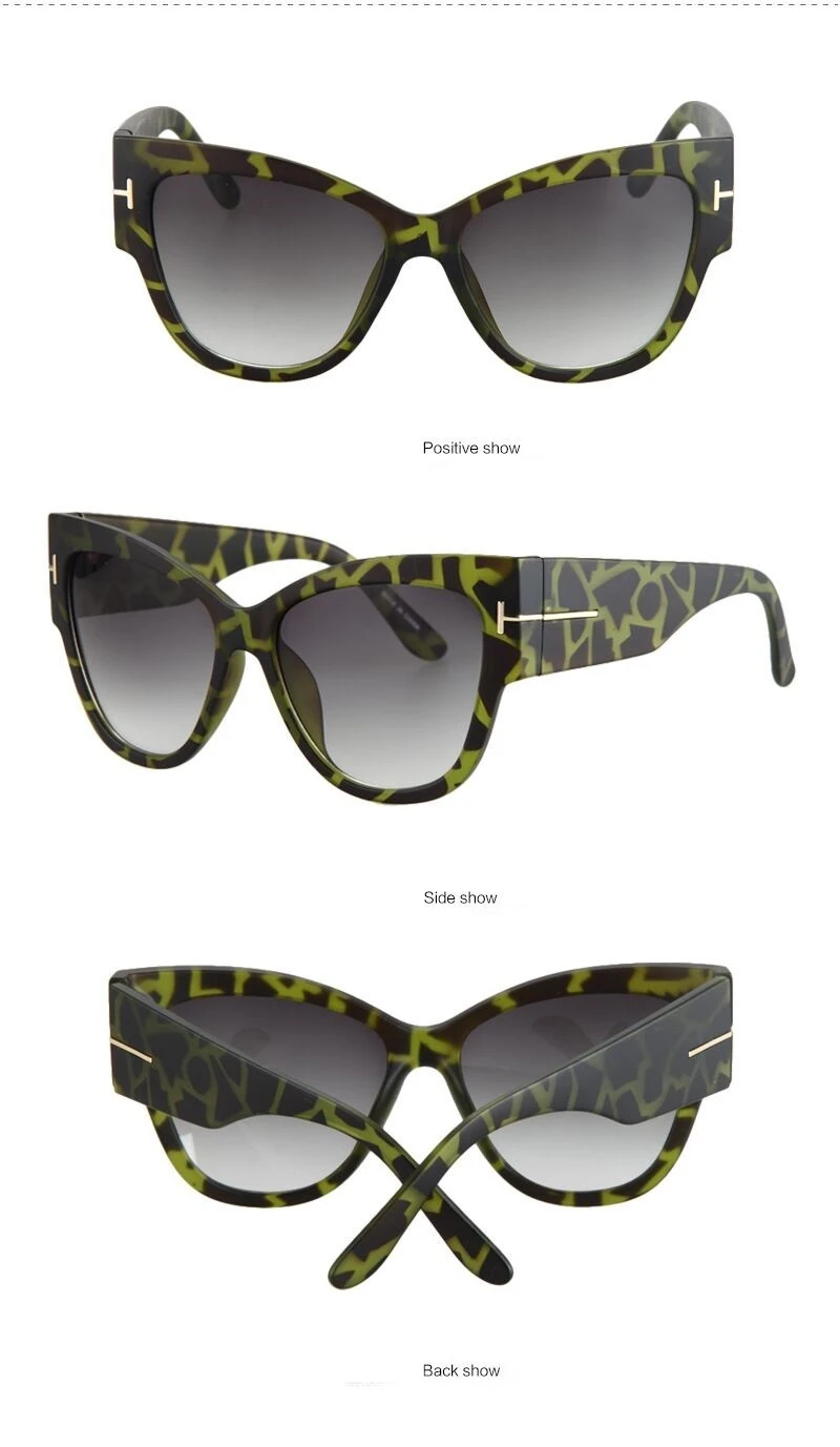 Новые модные брендовые дизайнерские женские солнцезащитные очки кошачий глаз, женские солнцезащитные очки с градиентными точками, большие солнцезащитные очки Oculos feminino de sol