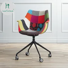 Модные Офисные стулья в скандинавском стиле, повседневная домашняя ткань, простая личность, современное творчество