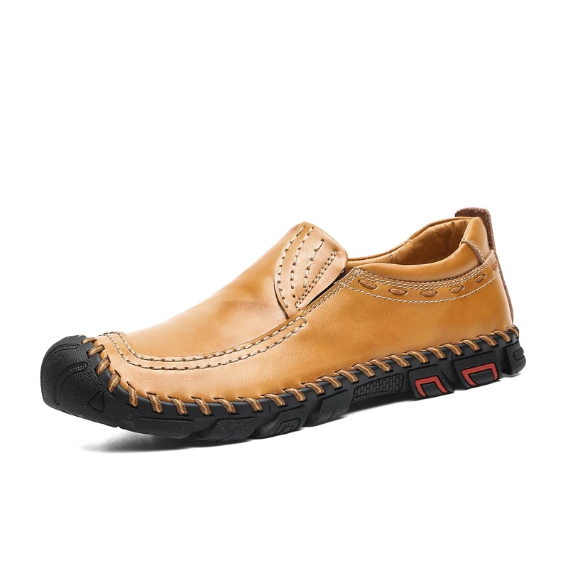 

High Quality Genuine Leather Men Shoes Soft Moccasins Loafers Fashion Men Flats Comfy Driving Shoes Big Size 38-46
