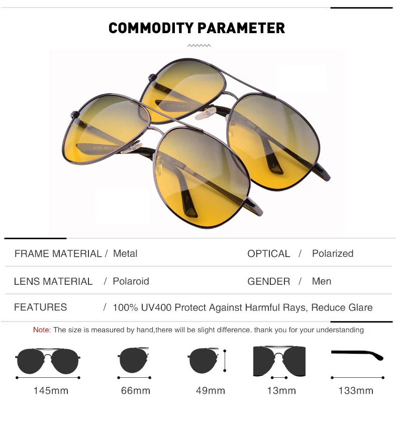 Очки ночного видения, поляризационные солнцезащитные очки, мужские многофункциональные солнцезащитные очки для вождения, дневные очки для водителей, зеленые, желтые очки HN1059