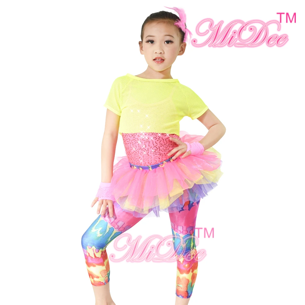 MiDee хип одежда для хип-хопа джаз танцевальные костюмы спортивный гимнастический Чирлидеры, для приветствия одежда