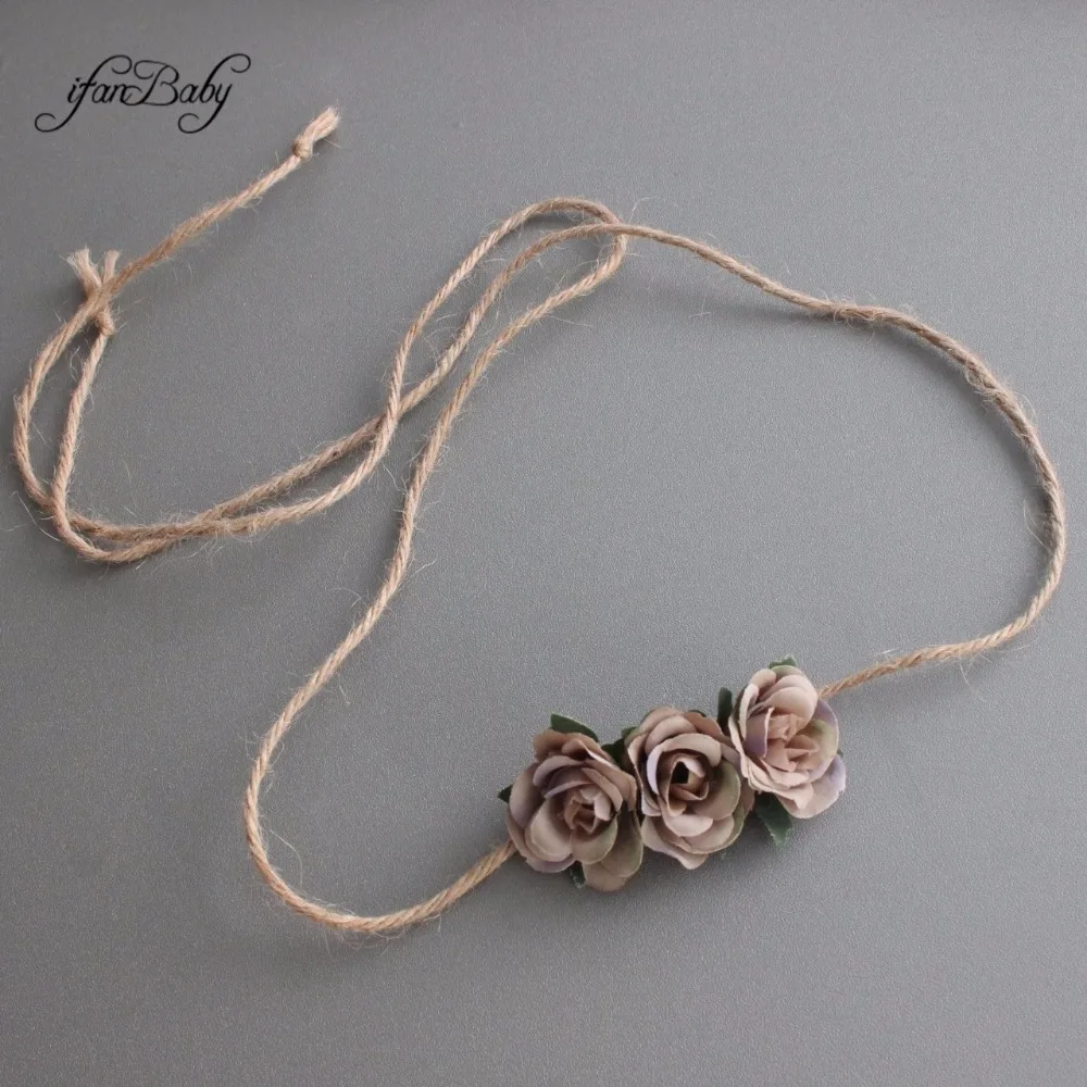 

Fashion flower Belt,Kids Sash Belt Hemp Rope Ties Sashes belt