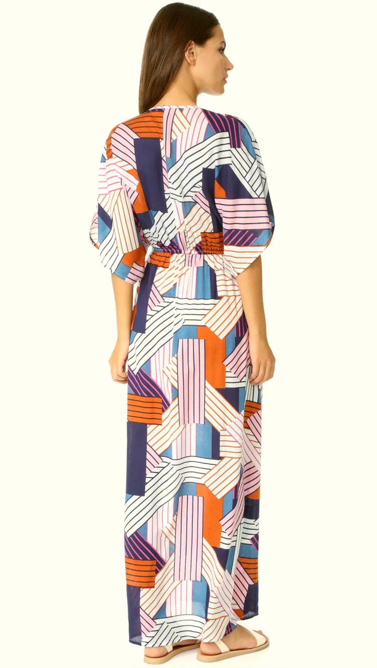 Women Loose Kaftan Swimsuit Cover up Beach Long Casual Caftan Dress Women Loose Kaftan Swimsuit Cover up Beach Long Casual Caftan Dress