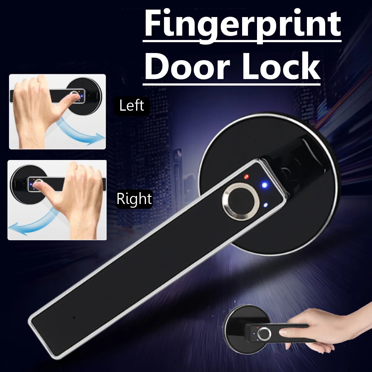 

Biometric Lock Semiconductor Fingerprint Lock Smart Door Lock Stainless Steel Automatic Security Door Electronic Lock