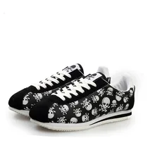 2017 Spring Summer Luxury Brand Casual shoes light Originality Skull Heads Print Cortez Hip Hop Flat