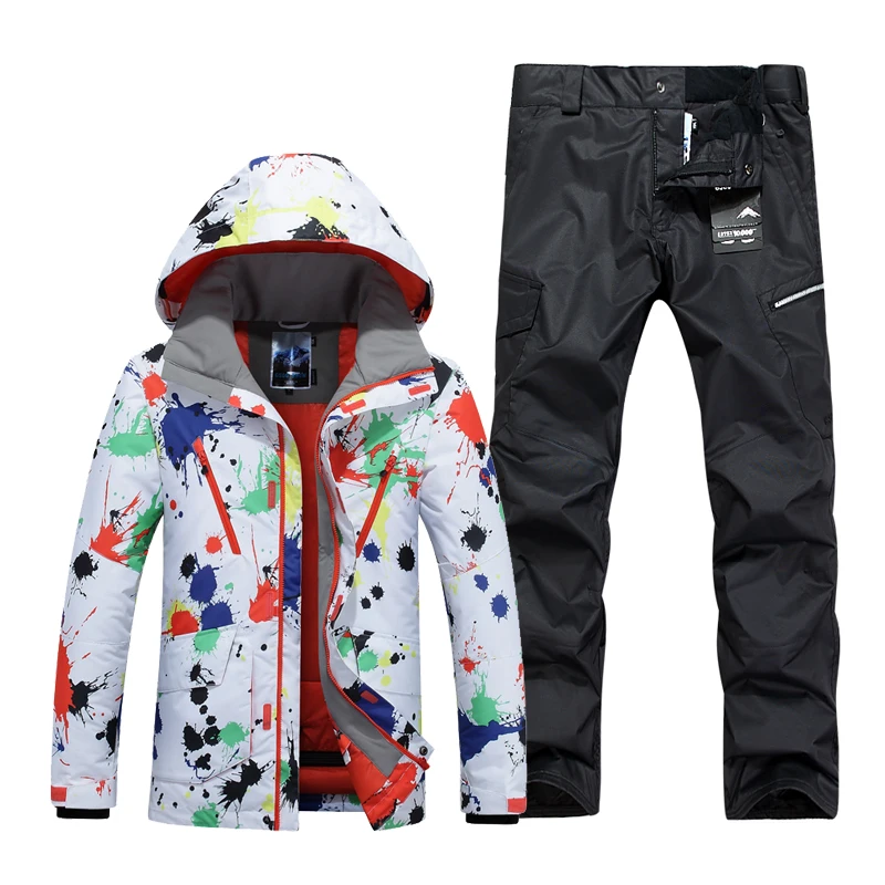 

2017 GSOU Ski Snowboard Jackets Snow Pants Winter Ski Suit for Men Warm Windproof Sports Suit Skiing Clothes Set