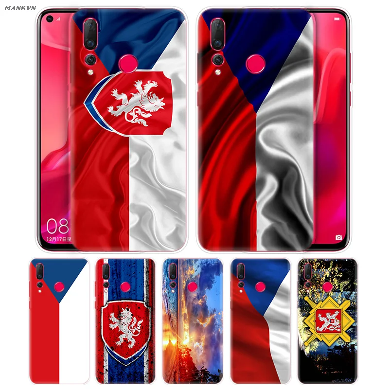 

Case for Huawei Mate 20 Honor 9 10 8X 8C Nova 3i 4 Lite Pro P Smart Y6 Y9 Prime 2018 Czech Republic Flag Cartoon Coque Cover