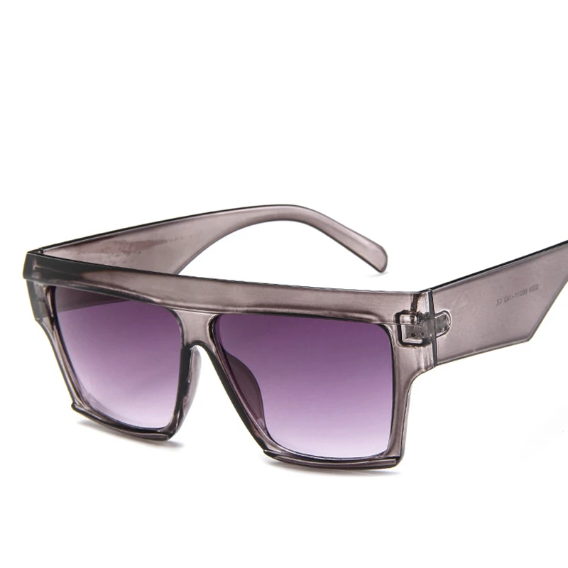 Солнцезащитные очки с плоским верхом, мужские, смелые, прямоугольные, узкие, оттенки, женские, солнцезащитные очки, женские, брендовые, винтажные, Роскошные, Suqare, прозрачные, солнцезащитные очки UV400 - Цвет линз: Gray