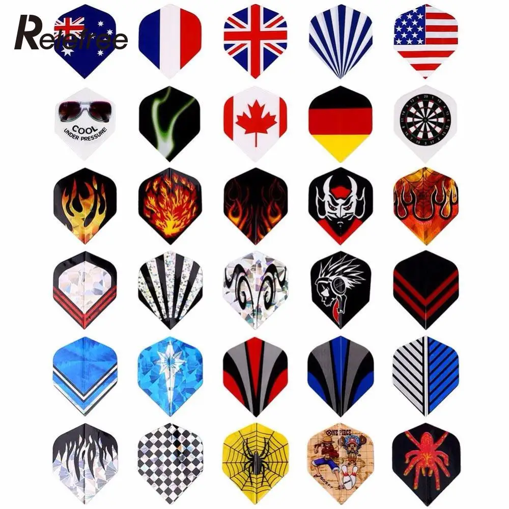 

90cs/30 Sets Pattern Nice Darts Tail Flights Wing Mixed Style for Professional 2D Bling Standard Cool Shafts Throwing Sports