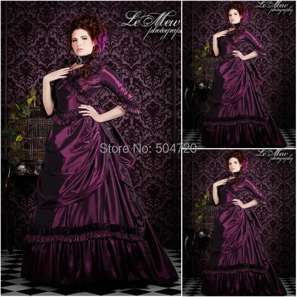 

Custom-madeOn sale R-054 19 century Vintage Costumes Victorian Gothic Lolita dress/Civil War Southern Belle Halloween dresses