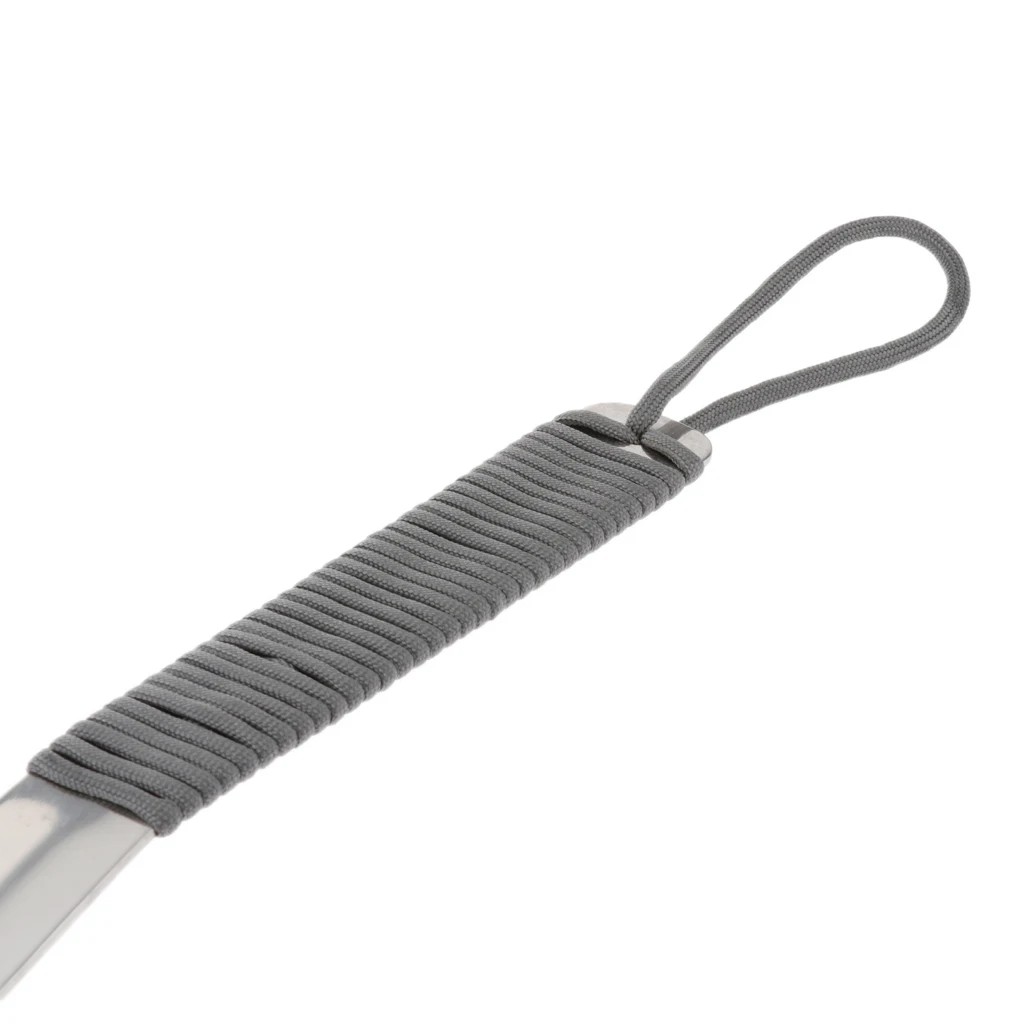 Metal Steel Shoe Horn Extra Long Handled Shoehorn with Paracord Strap 38cm Metal Steel Shoe Horn Extra Long Handled Shoehorn with Paracord Strap 38cm