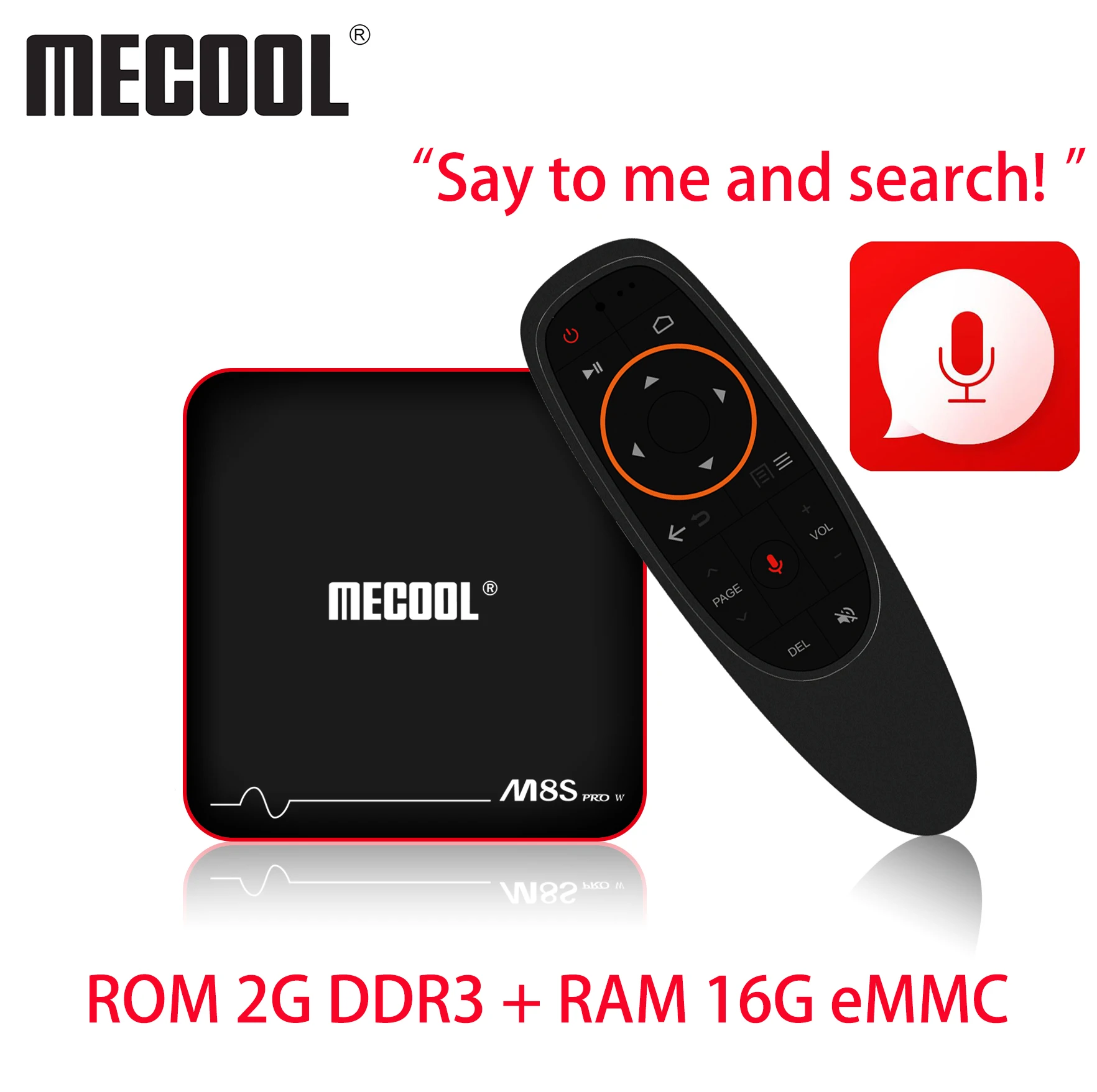 

MECOOL 2G 16G Android TV Box Amlogic S905W Quad Core 100M Ethernet TV Box For Movie Smart Set Top Box M8S PRO W Prefix Console