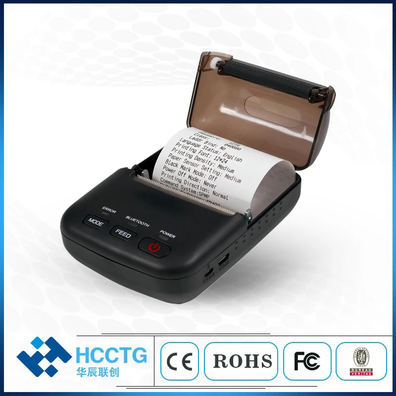 Портативный принтер для Android 58 мм Bluetooth USB Термальность мобильный принтер HCC-T12