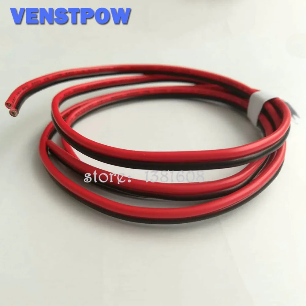 1M Lot Red Black 2Pins 16AWG LED Extension Thinned Copper Wire Cable with wire cross section