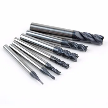 

7pcs 50 Degree Tungsten Carbide End Mill Set 4 Flutes End Mill Set CNC Milling Machine Mill Set Tool 1mm-8mm