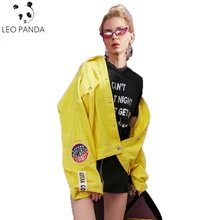 Новая весенне-осенняя джинсовая куртка Женская мода с длинным рукавом однобортный буквы вышивка Ковбойское пальто женская верхняя одежда C 260