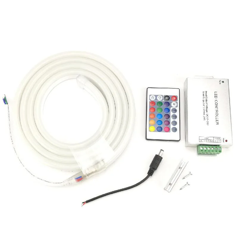 

12V Neon RGB LED 5050 80 led/m Strip Light Magical Lighting for Cabinet Car Advertisement Sign Decor with Remote Controller