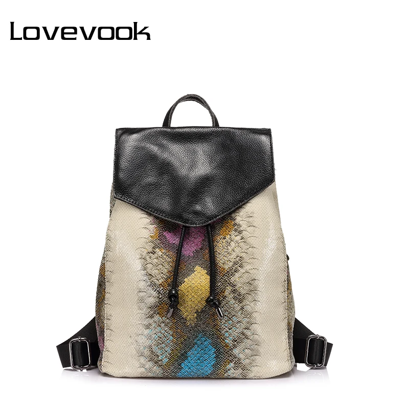 LOVEVOOK рюкзак женский из натуральной + искусственной кожи женские рюкзаки для