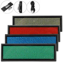 Высокое качество светодиодный ярлык Мини светодиодный цифровой программируемый перезаряжаемый прокрутка ярлык для сообщений Значок Знак для фестиваля события#290021