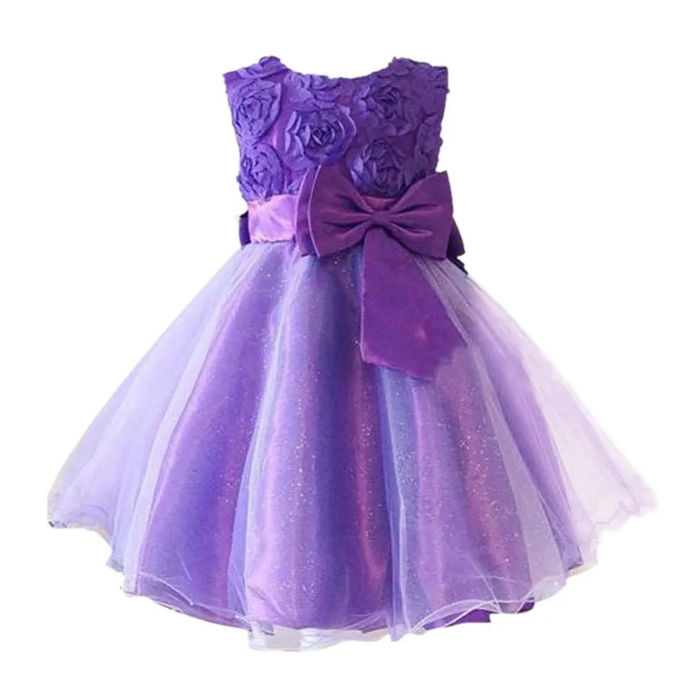 

Baby girls dress 2017 Summer Red Bow infant summer dress for birthday party sleeveless princess floral vestido infantil