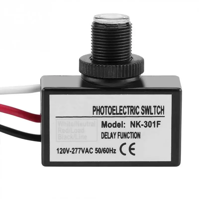 120V-277VAC Light Sensor Control Automatic On/Off Photoelectric Switch for Lighting Fixtures Light Accessories