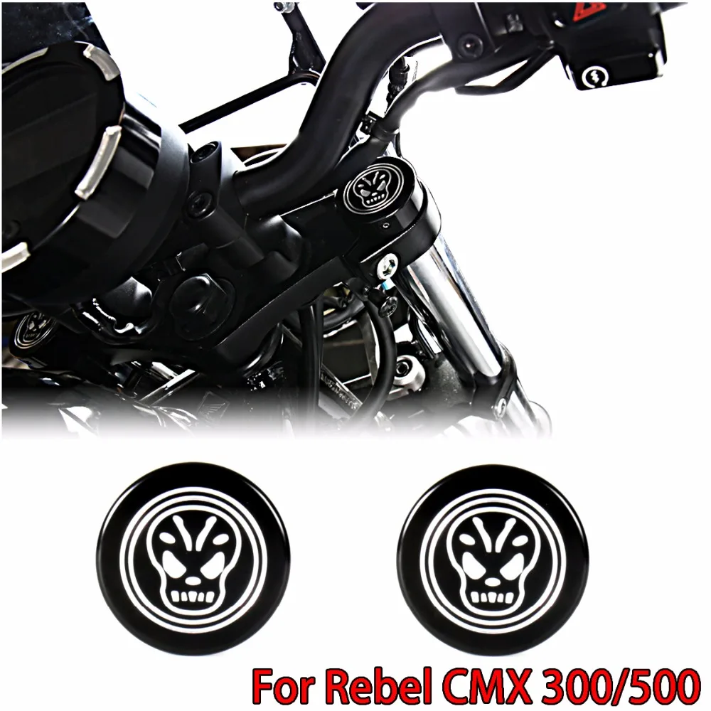 

1Pair Black Front Billet Aluminum Fork Caps For Honda 2017-2018 Rebel CMX 300 500