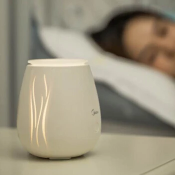 

LK1771 Ultrasonic Aromatherapy Lamp Mini Portable LED Colorful Night Light Home Office Mute Humidifier Creative Gift White