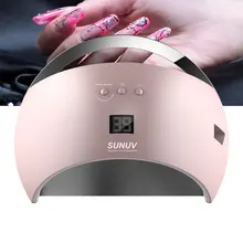 SUNUV SUN6 48W Nail Dryer New Style Portable UV Lamp For Drying Unique Low Heat Model Double Power Fast Manicure Colorful Lamp