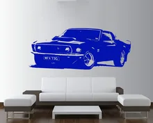 Ford Mustang 1969 Removable Vintage Large Car Wall Decal Sticker Vinilos Art Home Decoration Bedroom Mural Paper Decal Y-172