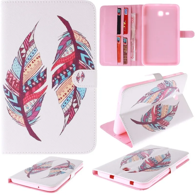 Fashion Painted Flip PU Leather s Case For Samsung Galaxy Tab 3 Lite Case For Samsung Galaxy Tab 3 7.0 T110 T111 Tablet Cover (76)