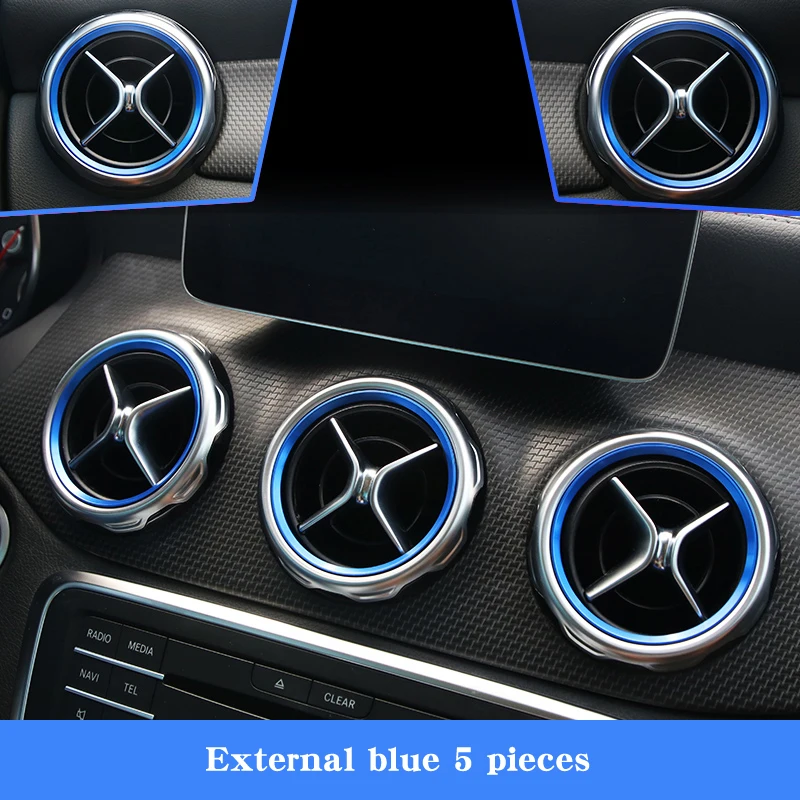 Us 13 8 31 Off For Mercedes Cla 45 Amg Cla 250 220 Gla 250 Modified Interior Air Conditioning Air Outlet Bright Strip Car Stickers Accessories In