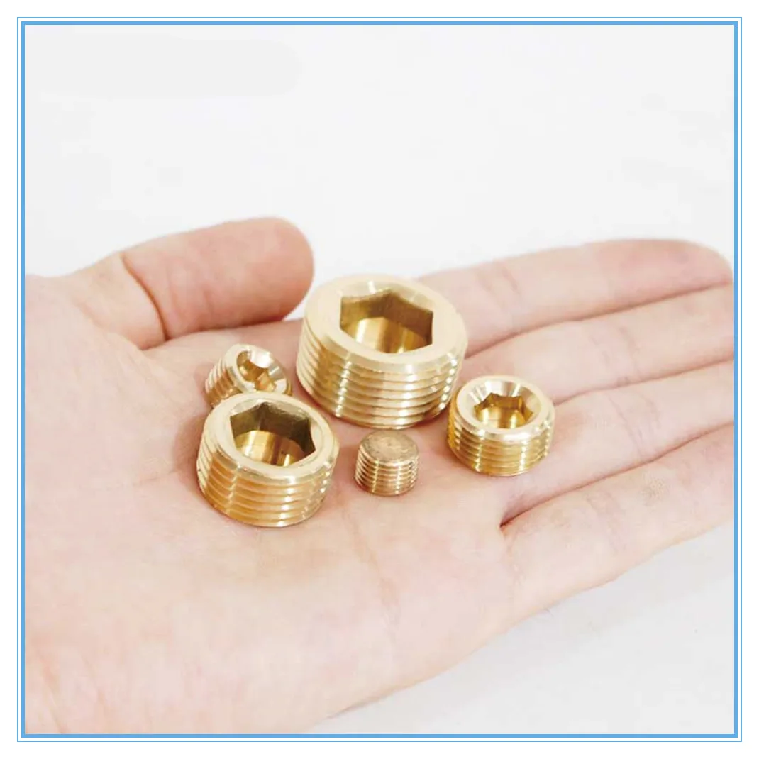 Латунные фитинги золотого тона 1/8 &quot1/4&quot 3/8 &quot1/2&quot 3/4 &quot наружная резьба Dia