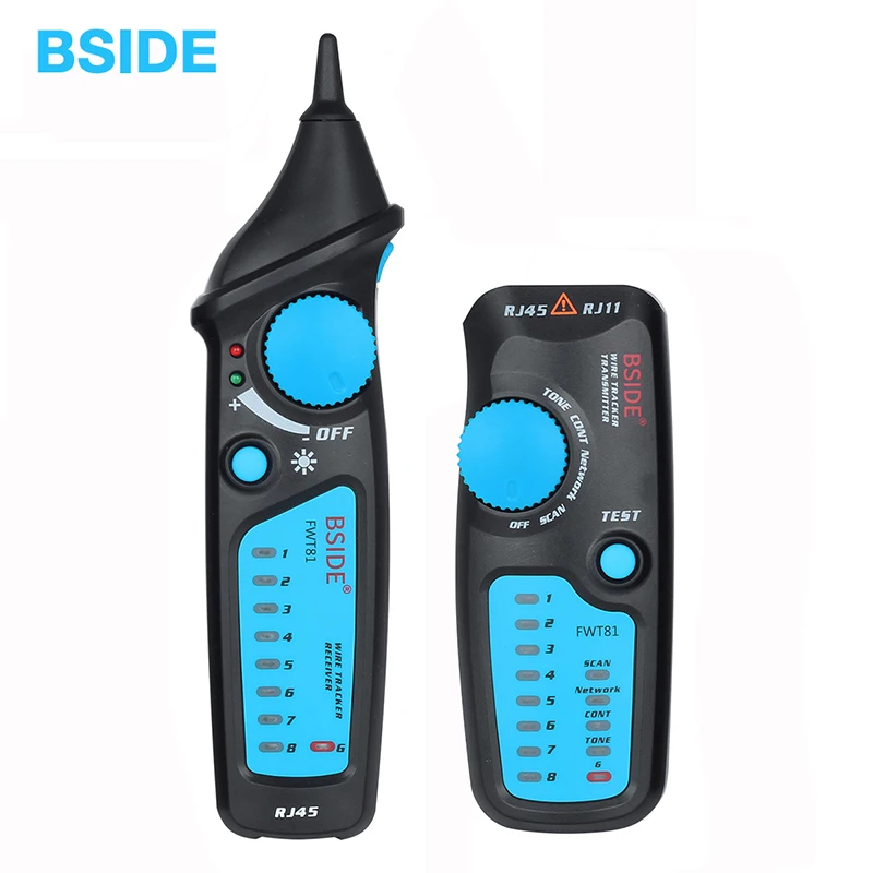 

BSIDE FWT81 Network Ethernet Cable LAN Tester Tracker Phone RJ45 RJ11 Wire USB Cable Detector Finder Tools