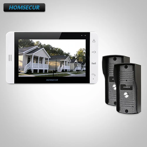 

HOMSECUR 7" Hands-free Video Door Entry Security Intercom+Metal Case Camera 2C1M : TC031 Camera + TM703-W Monitor (White)