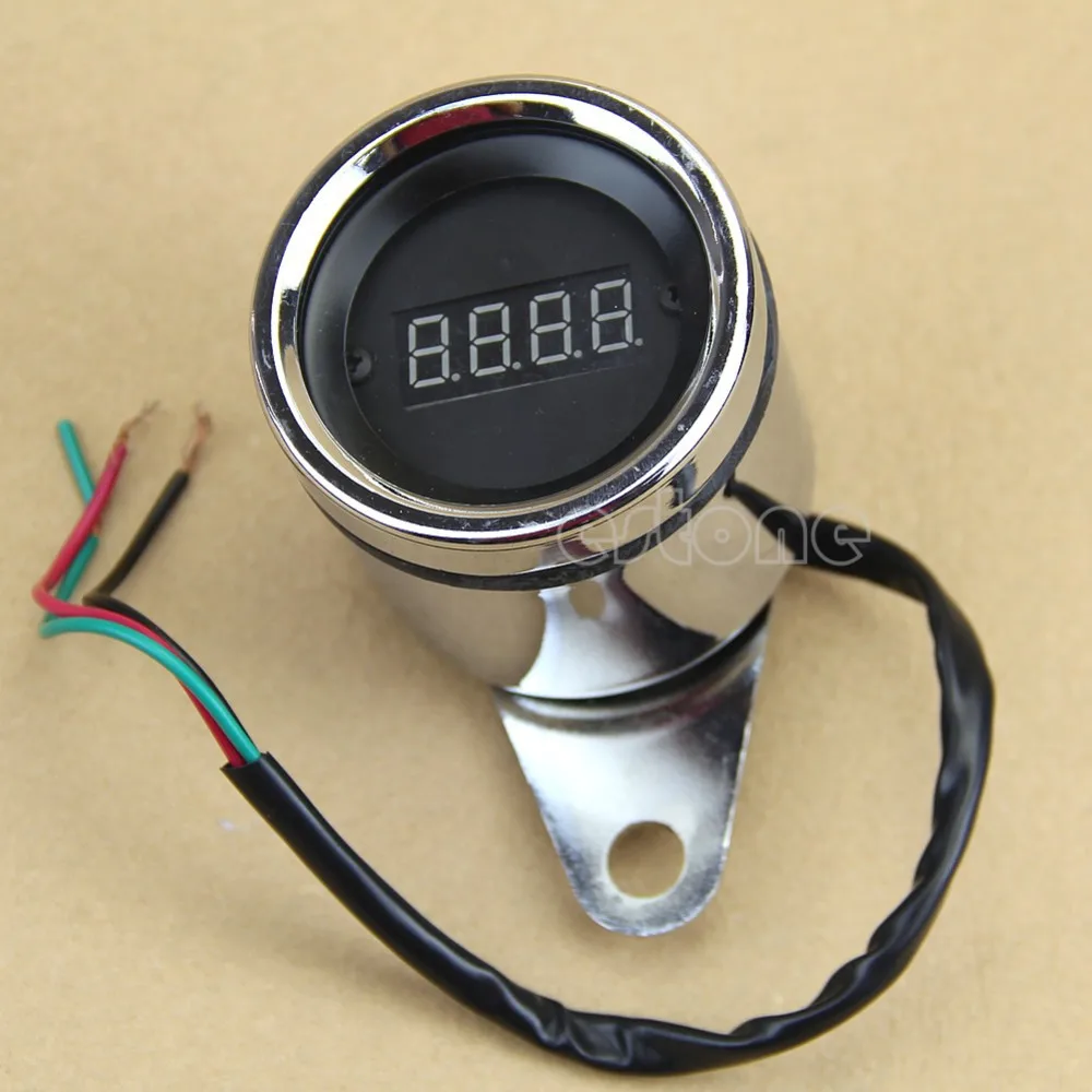

Brand New Universal Motorcycle Red LED Light Digital Tachometer Tacho Gauge RPM