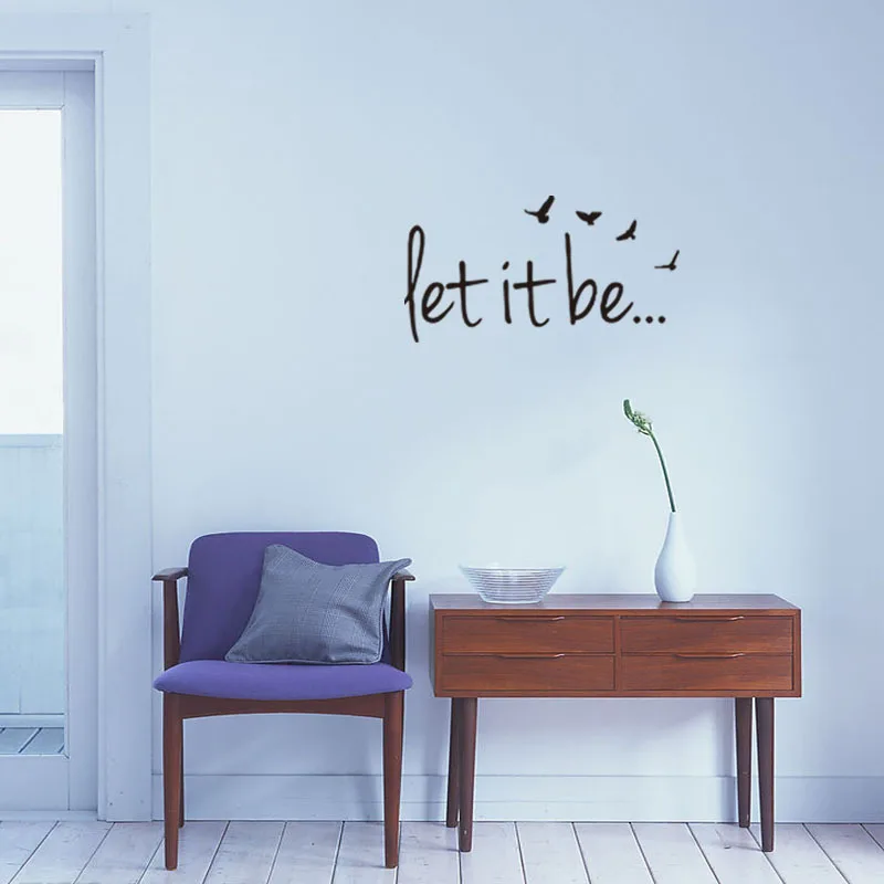 

Let It Be Quote Wall Sticker Motivational Quote Wall Decal Cut Vinyl DIY Removable Wall Decor