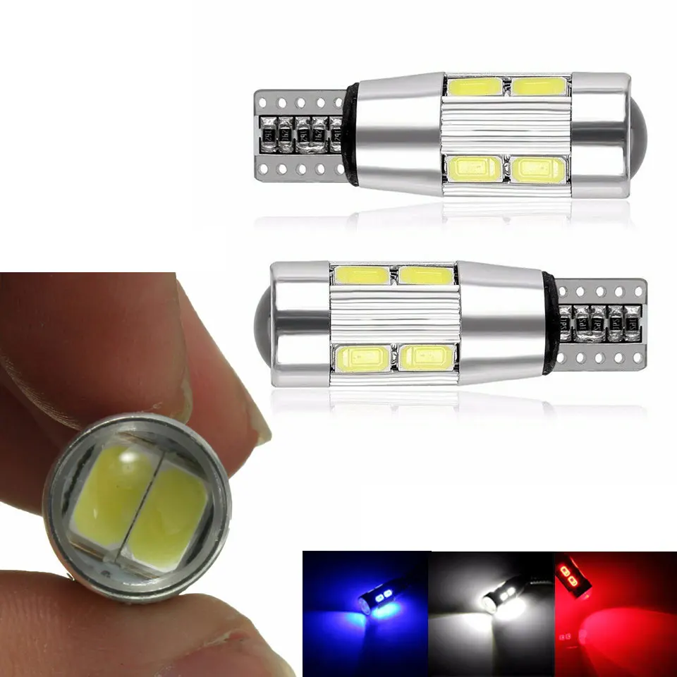 

10Pcs/Set T 10 W5W Auto Car Light Bulb 5630 SMD 10 LED Car Side Wedge Light Bulb Interior Lamp For Car-styling