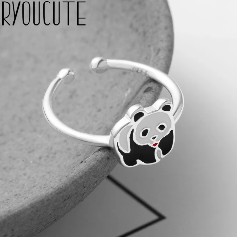 Bijoux женские новые кольца с пандой для женщин Подарки винтажные большие