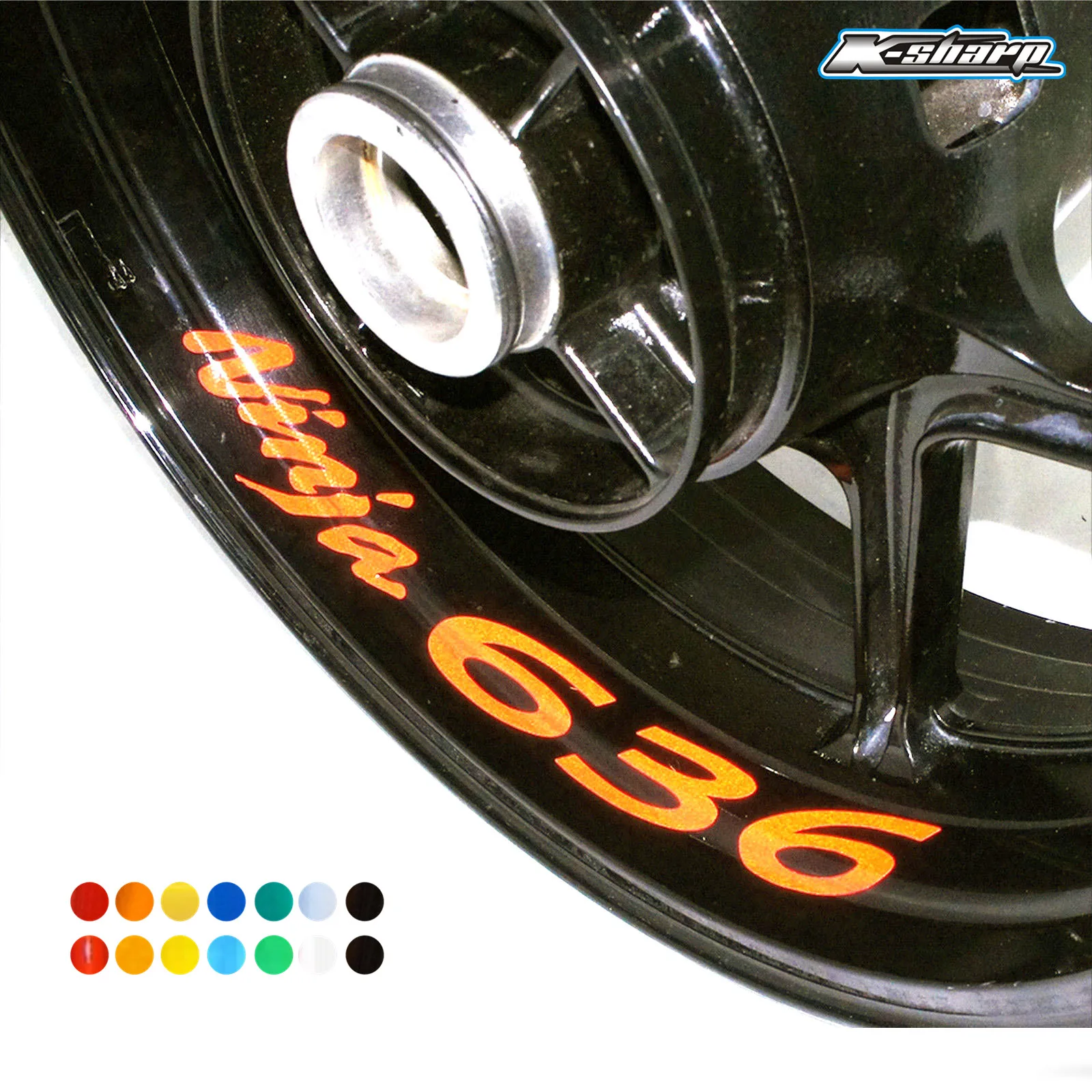 

8 X custon inner rim decals wheel reflective sign Stickers stripes FIT KAWASAKI Ninja 636