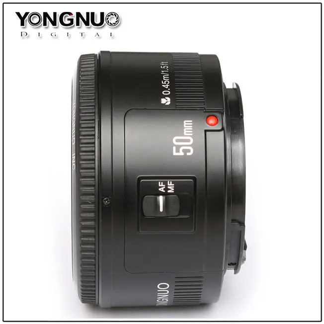 Объектив YONGNUO YN 50 мм F1.8 с большой апертурой и автофокусом для Canon EOS 60D 70D 5D2 5D3 7D2 750D 650D 6D DSLR камер